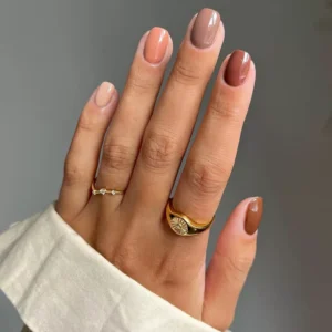 Brown Gradient Nails
