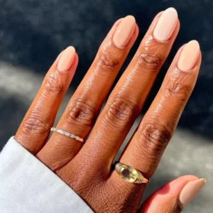 Milky Nude Gradient Nails
