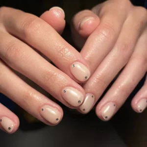 Nude Gem Nails
