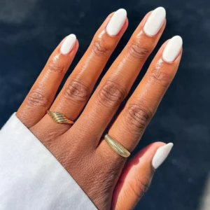 Solid White Nails