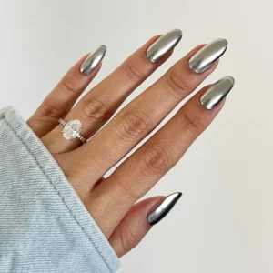 Titanium Chrome Nails
