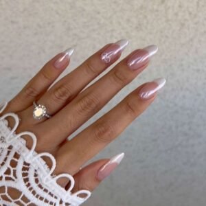 White Chrome Nail Ideas